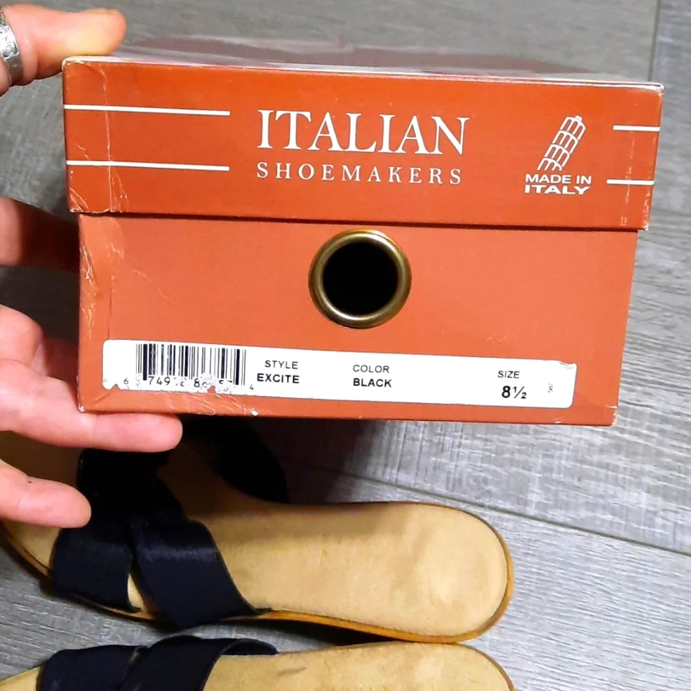 ITALIAN HANDMADE SHOES! Leather & Cork Heeled Sandals From Tuscany Wome…